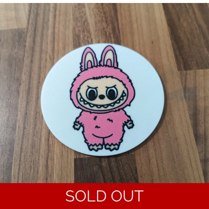 Labubu Pink Monster 3D Printed Coaster Mug Drinks Placement